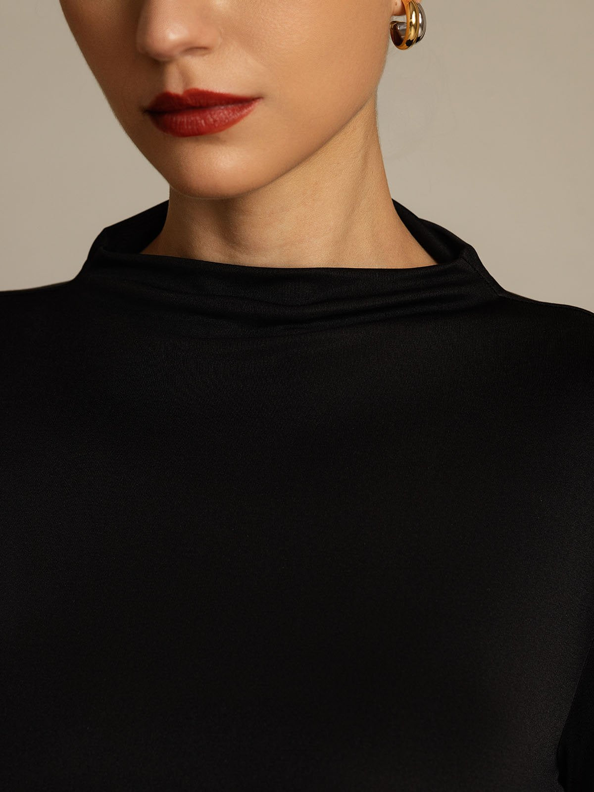 [Zwart] SilkSilky-NL Zijde Womens T-Shirt 004