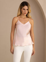 [Lichtroze] SilkSilky-NL Spaghetti Strap V Neck Cami-Top 003