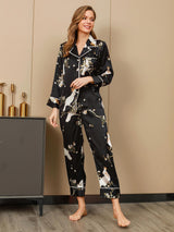 [Zwart] SilkSilky-NL Womens Pajamas 003