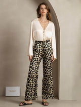 [Leopard] SilkSilky-NL 19Momme Zijde Womens Pants 006,