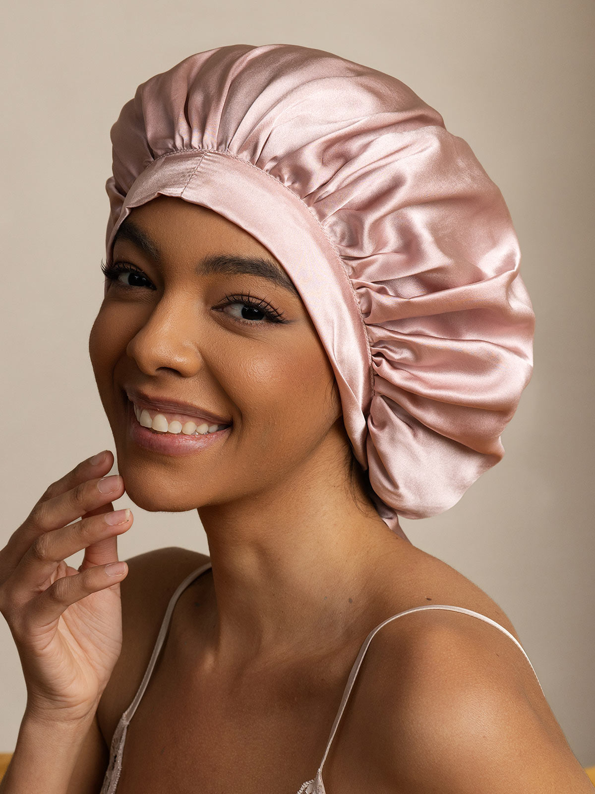 SilkSilky-NL Sleep Cap Roze 005