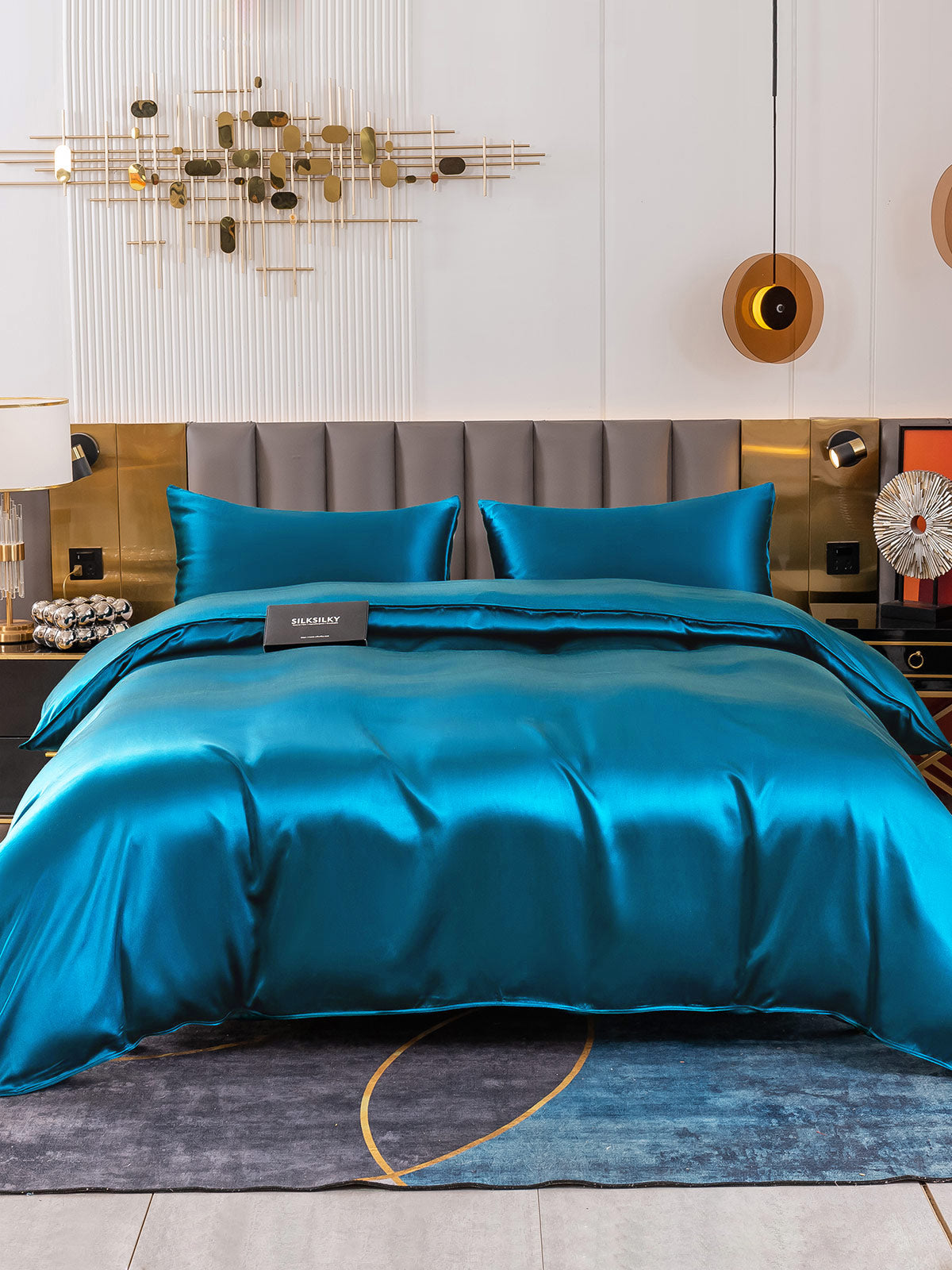 [Koningsblauw] SilkSilky-NL 19Momme Bedding Set 002