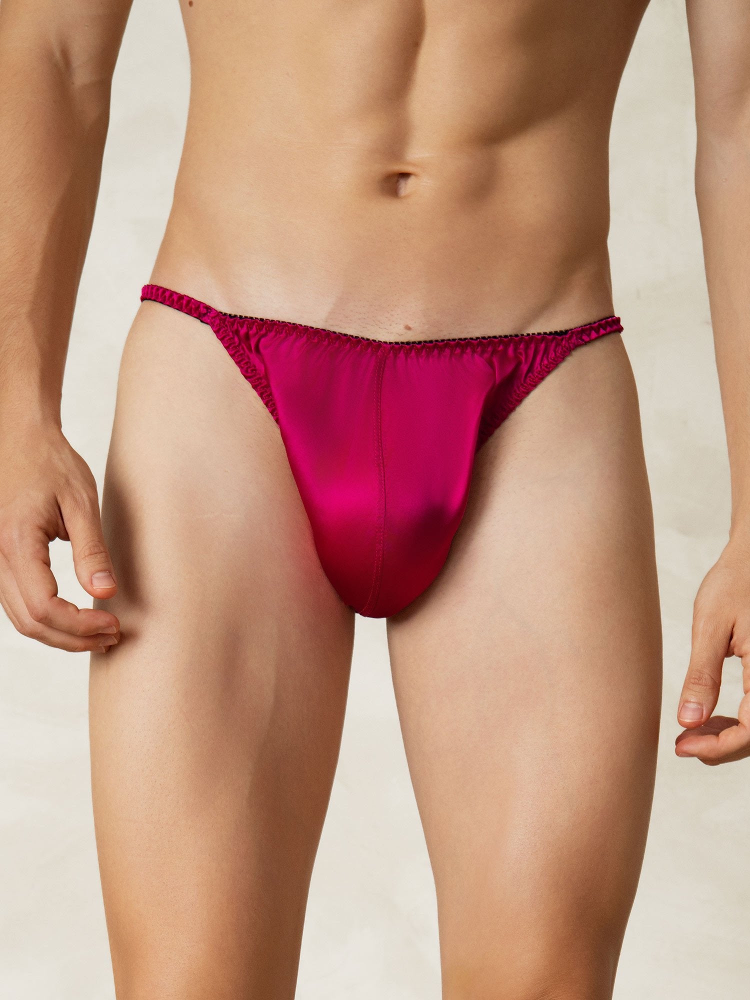 [Fuchsiaroze] SilkSilky-NL Zijde Mens Underwear 004