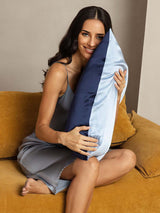 [Donkerblauw+Lichtblauw] SilkSilky-NL 19Momme Pillowcase 003