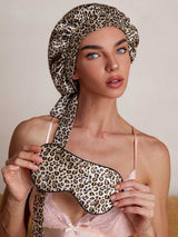 SilkSilky-NL Zijde Sleep Cap Leopard 003