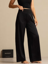 [Zwart] SilkSilky-NL 19Momme Zijde Womens Pants 007