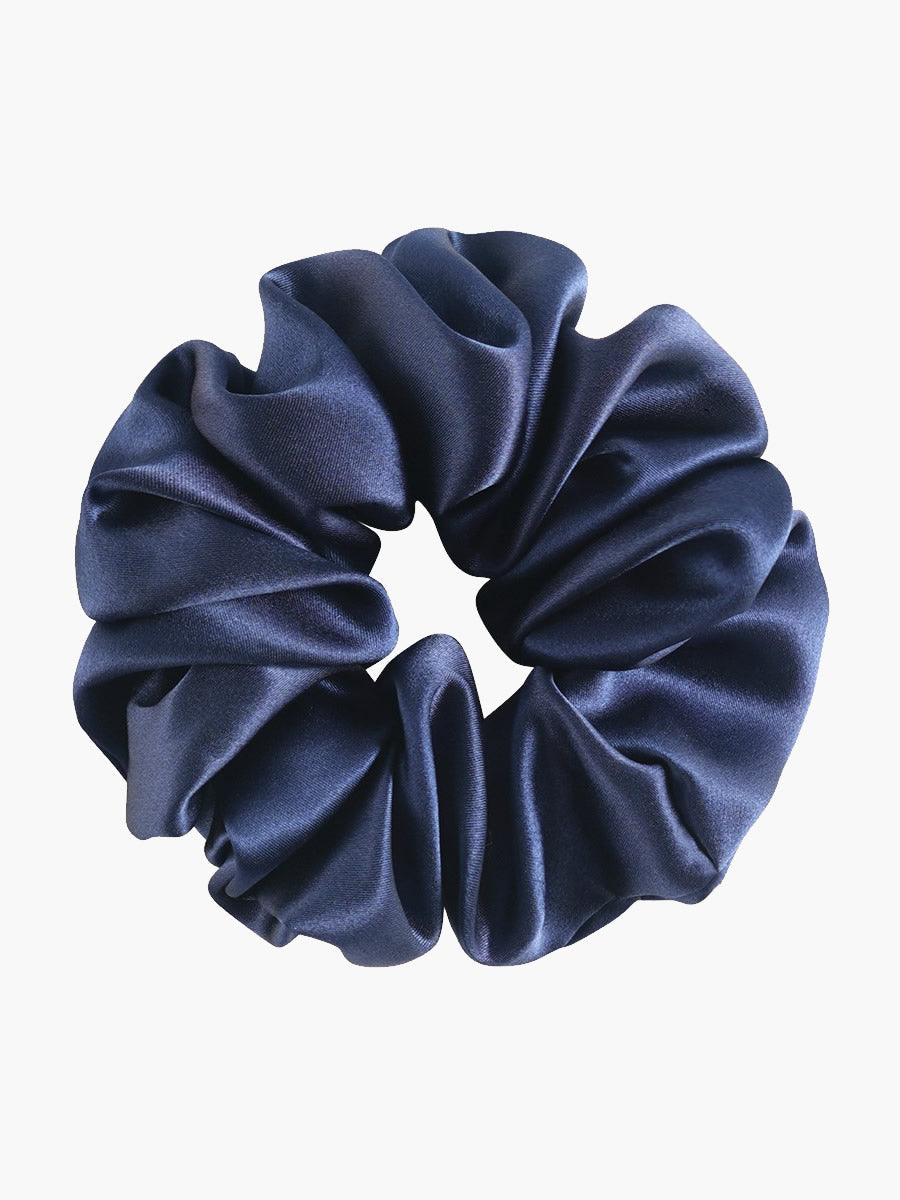 [Donkerblauw] SilkSilky-NL 19Momme Pure Silk Scrunchie 003