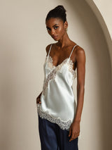 [Lichtblauw] SilkSilky-NL Spaghetti Strap V Neck Cami-Top 006