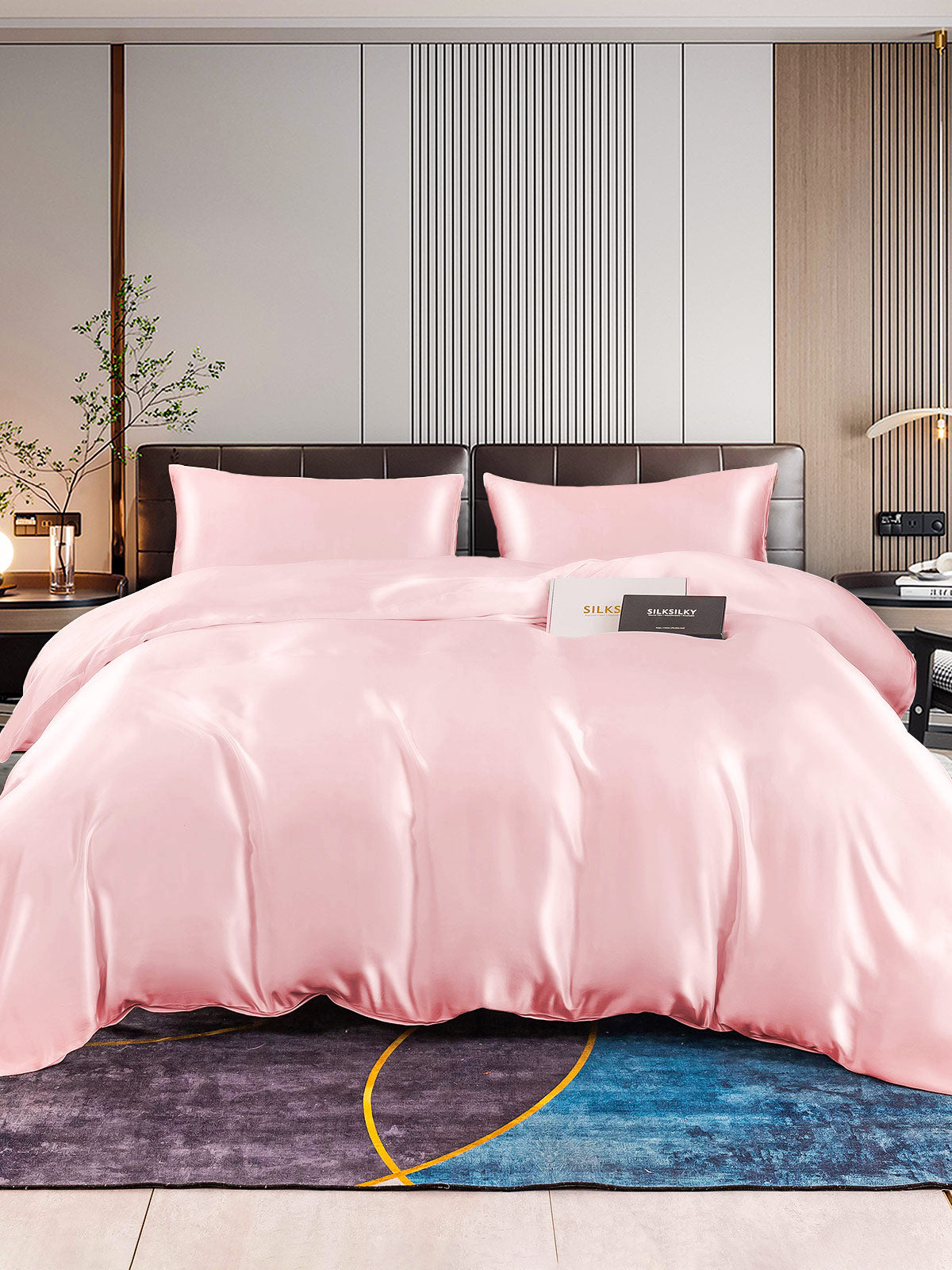 SilkSilky NL 22Momme Pure Silk Bedding Set Roze 001