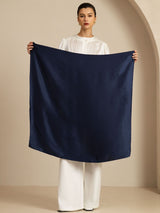 [Donkerblauw] SilkSilky-NL Sjaal 003