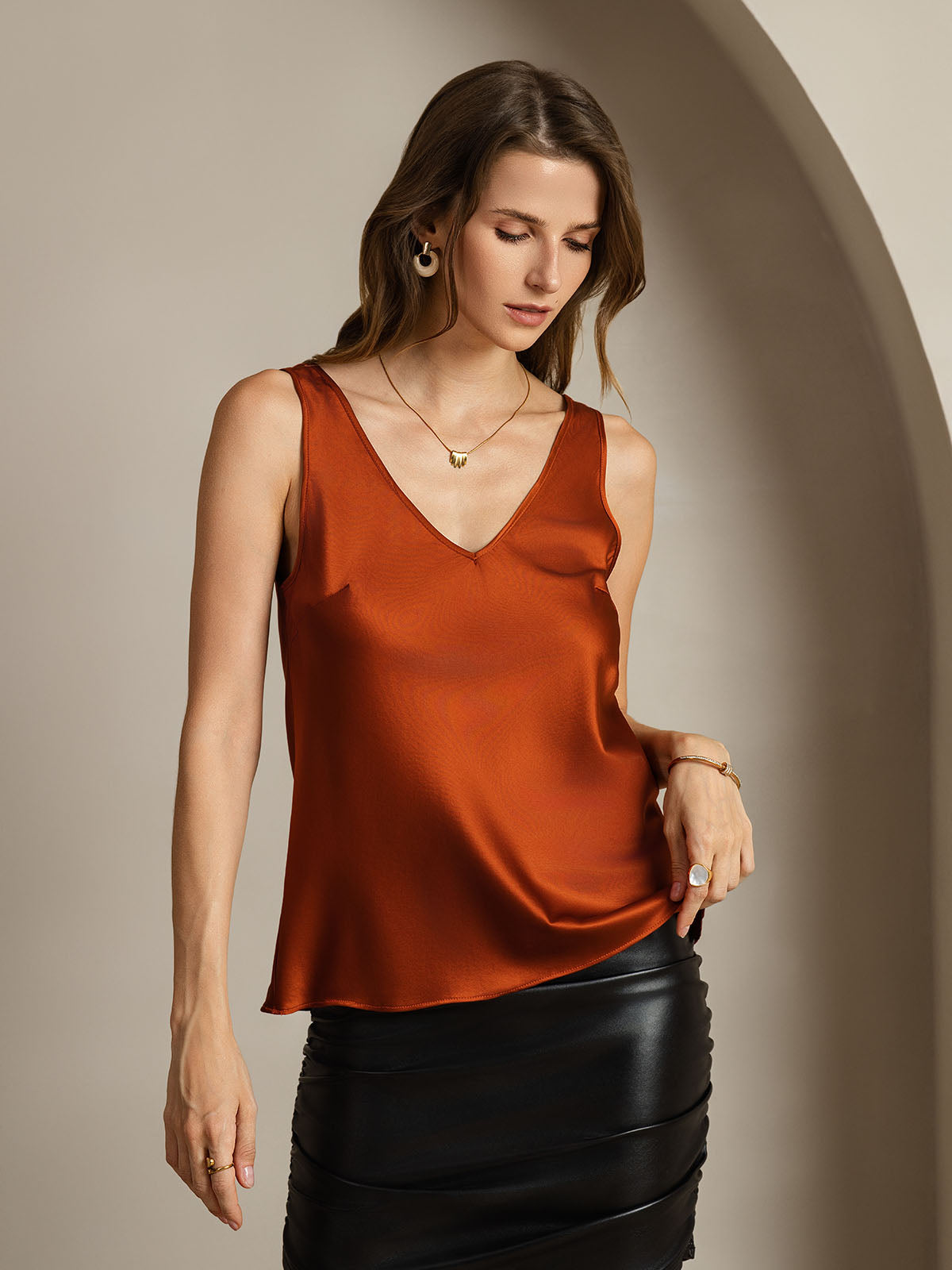 [Karamel] SilkSilky-NL 19Momme Zijde Camisoles 006
