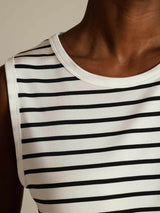 [Witte Streep] SilkSilky-NL Pure Silk Mouwloos Ronde Hals Cami-Top 004