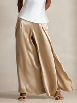 [Champagne] SilkSilky-NL 19Momme Zijde Womens Pants 001
