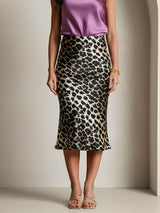 [Leopard] SilkSilky-NL 19Momme Skirt 003,