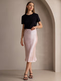 SilkSilky-NL 19Momme Skirt Lichtroze 003