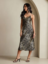 [Leopard] SilkSilky-NL Pure Silk Mouwloos Ronde Hals Nachthemd 007