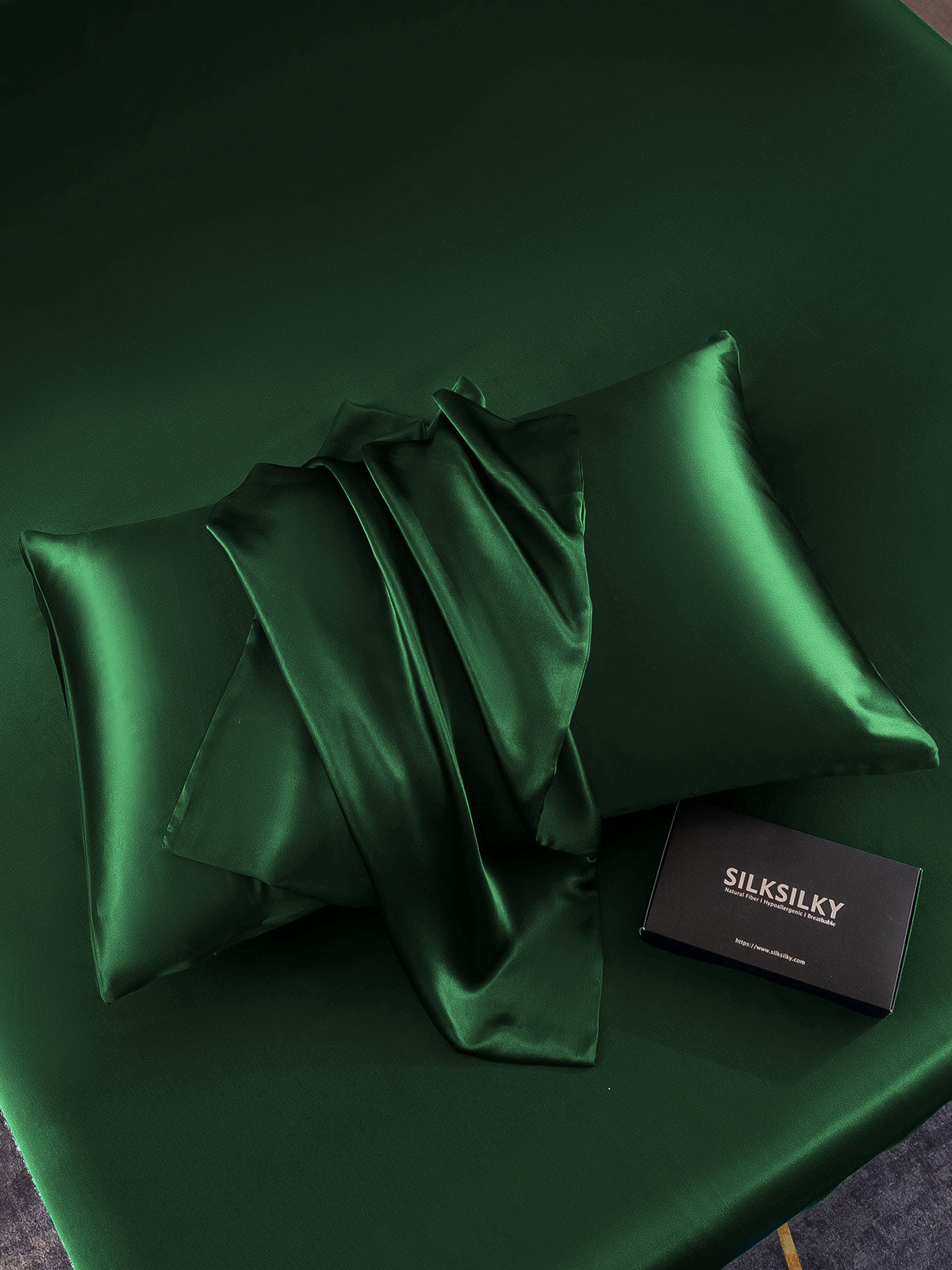 [Donkergroen] SilkSilky-NL 19Momme Pillowcase 005