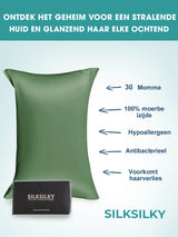 [Grijsachtig Groen] SilkSilky-NL 30Momme Pillowcase 002