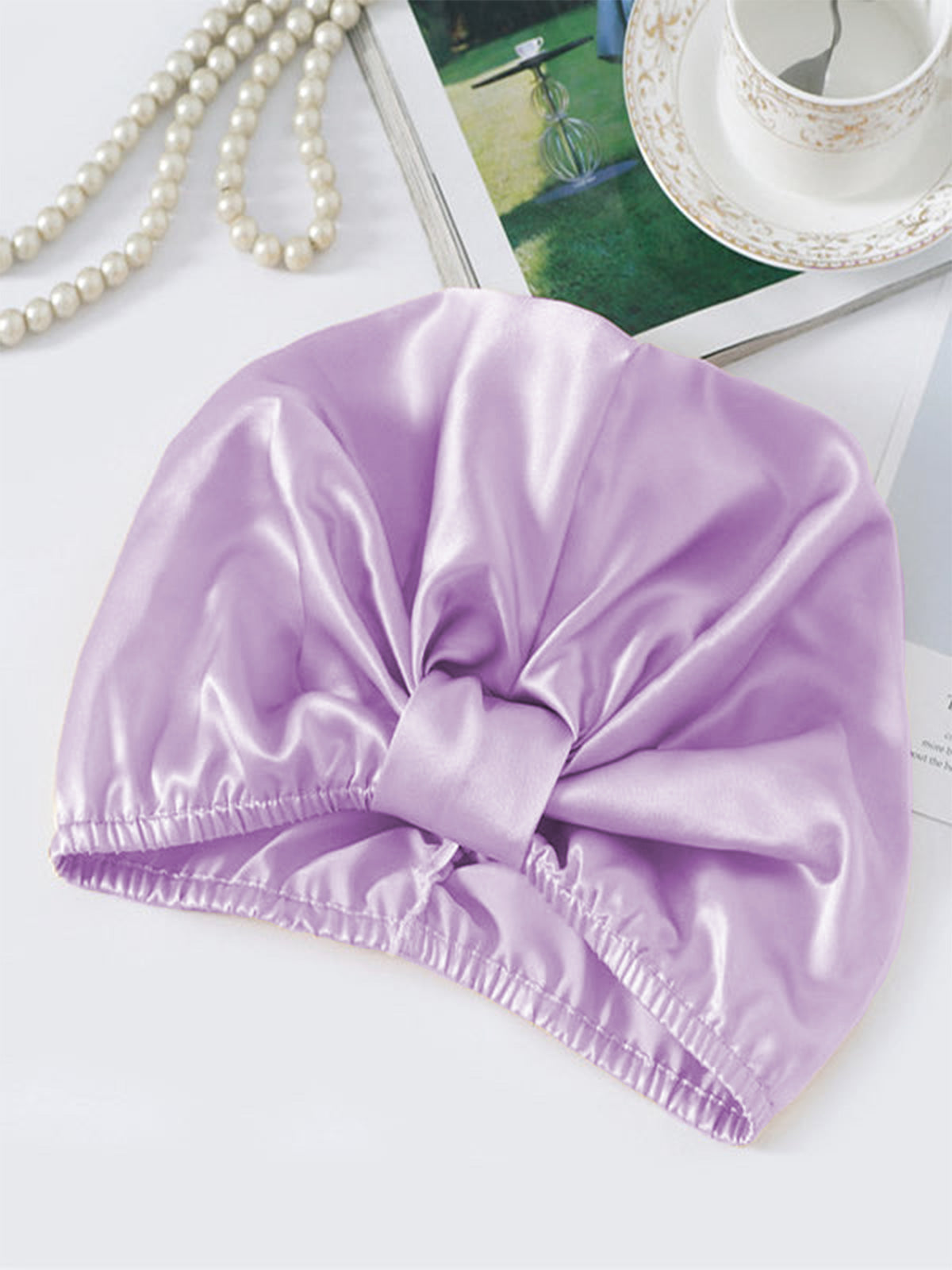 SilkSilky NL Pure Silk Sleep Cap Lavendel 002