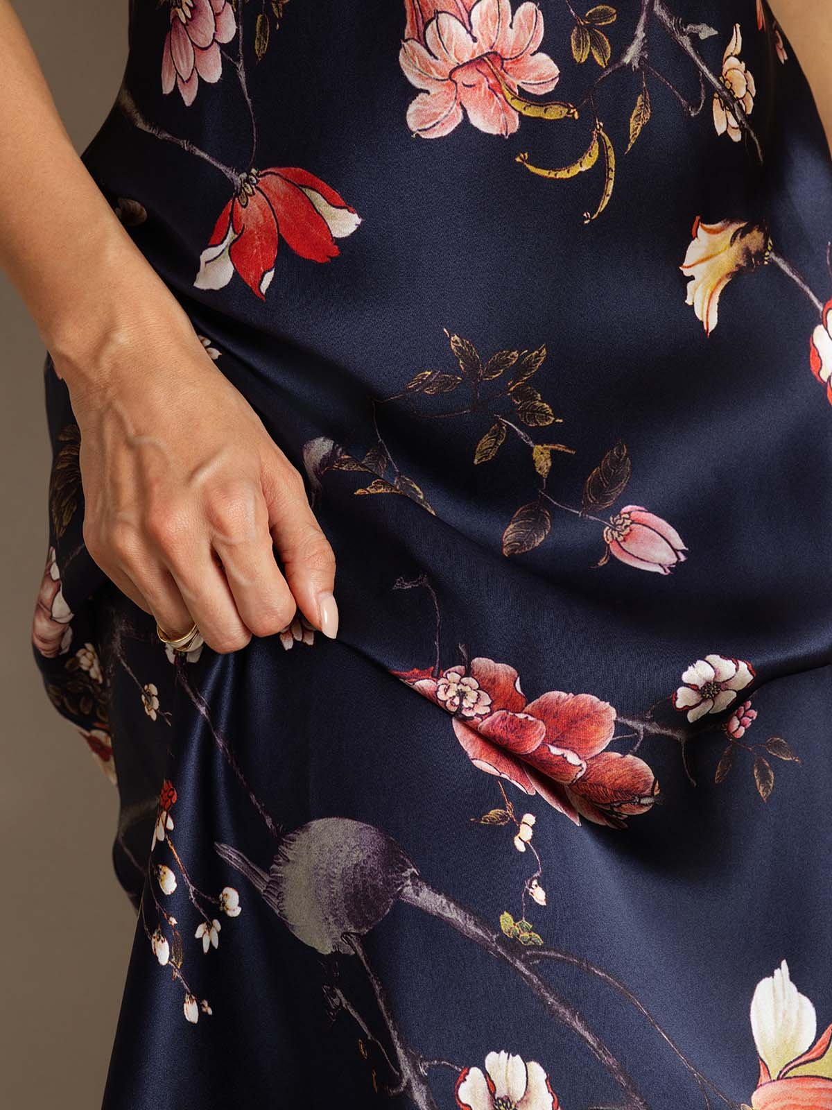 [MarineBloemen] SilkSilky-NL 19Momme Zijde Dress 006
