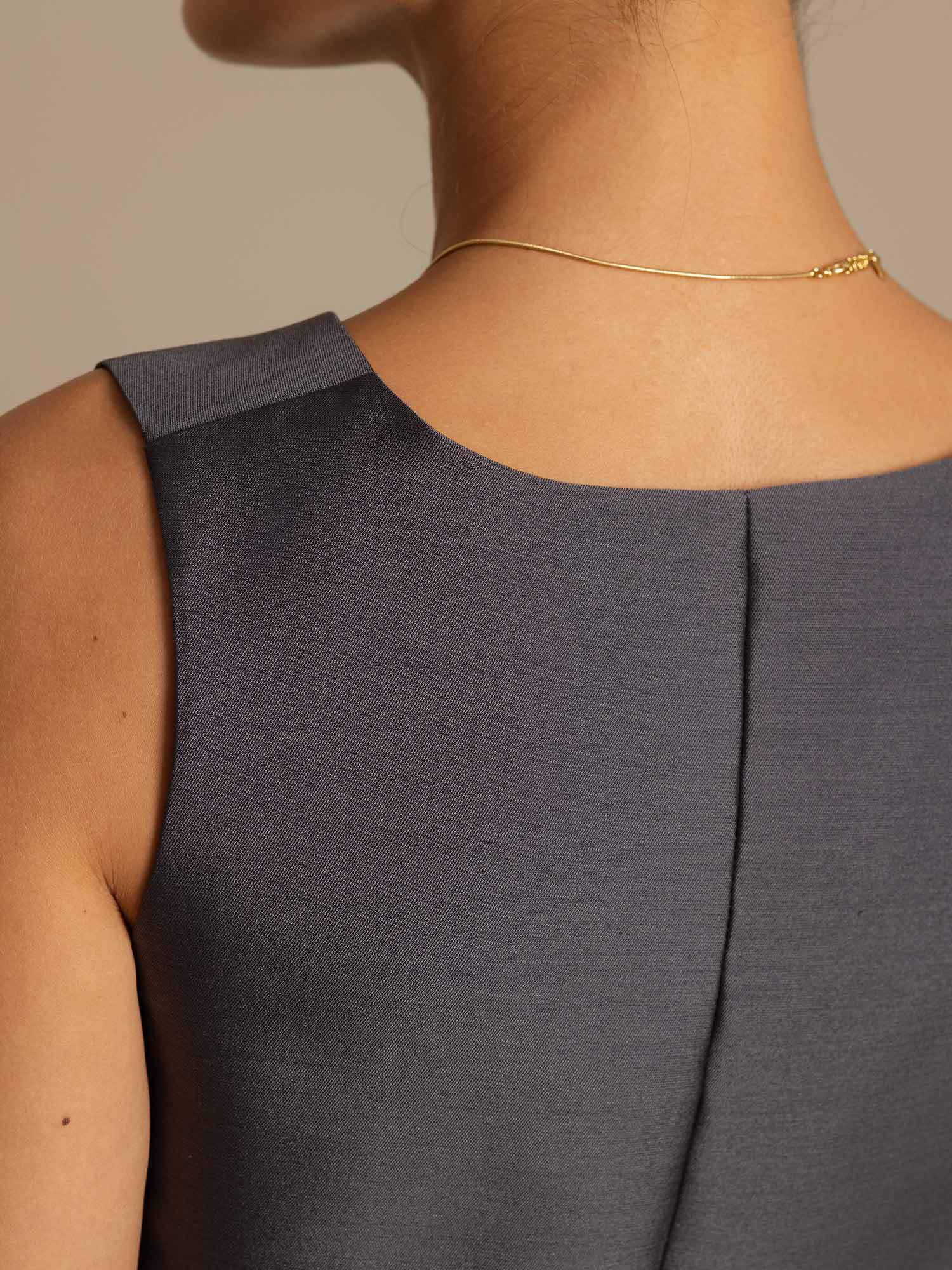 [Grijs] SilkSilky-NL 32Momme Silk-Wool Blend Womens Vest 004