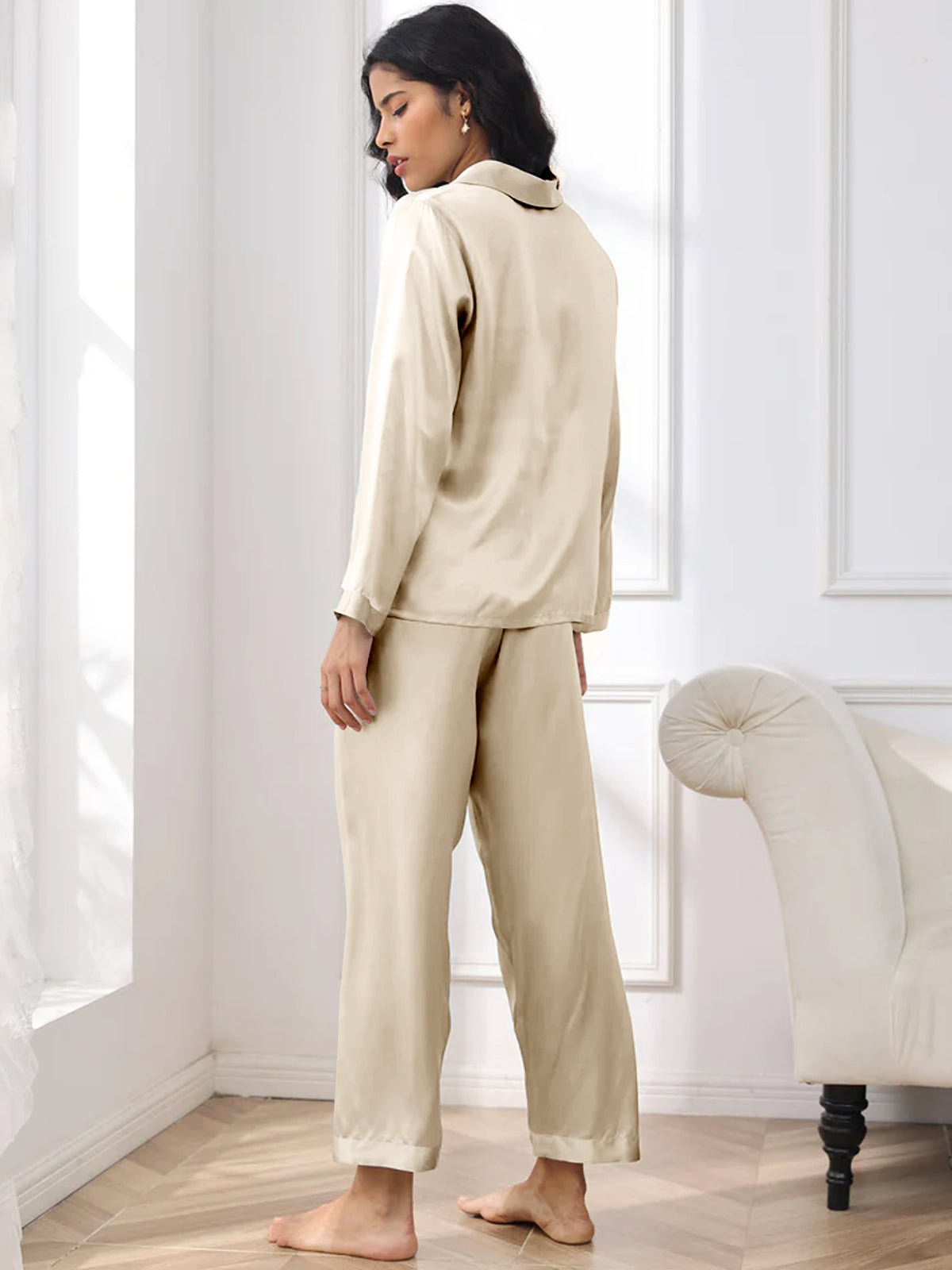 [Champagne] SilkSilky-NL Womens Pajamas 002,