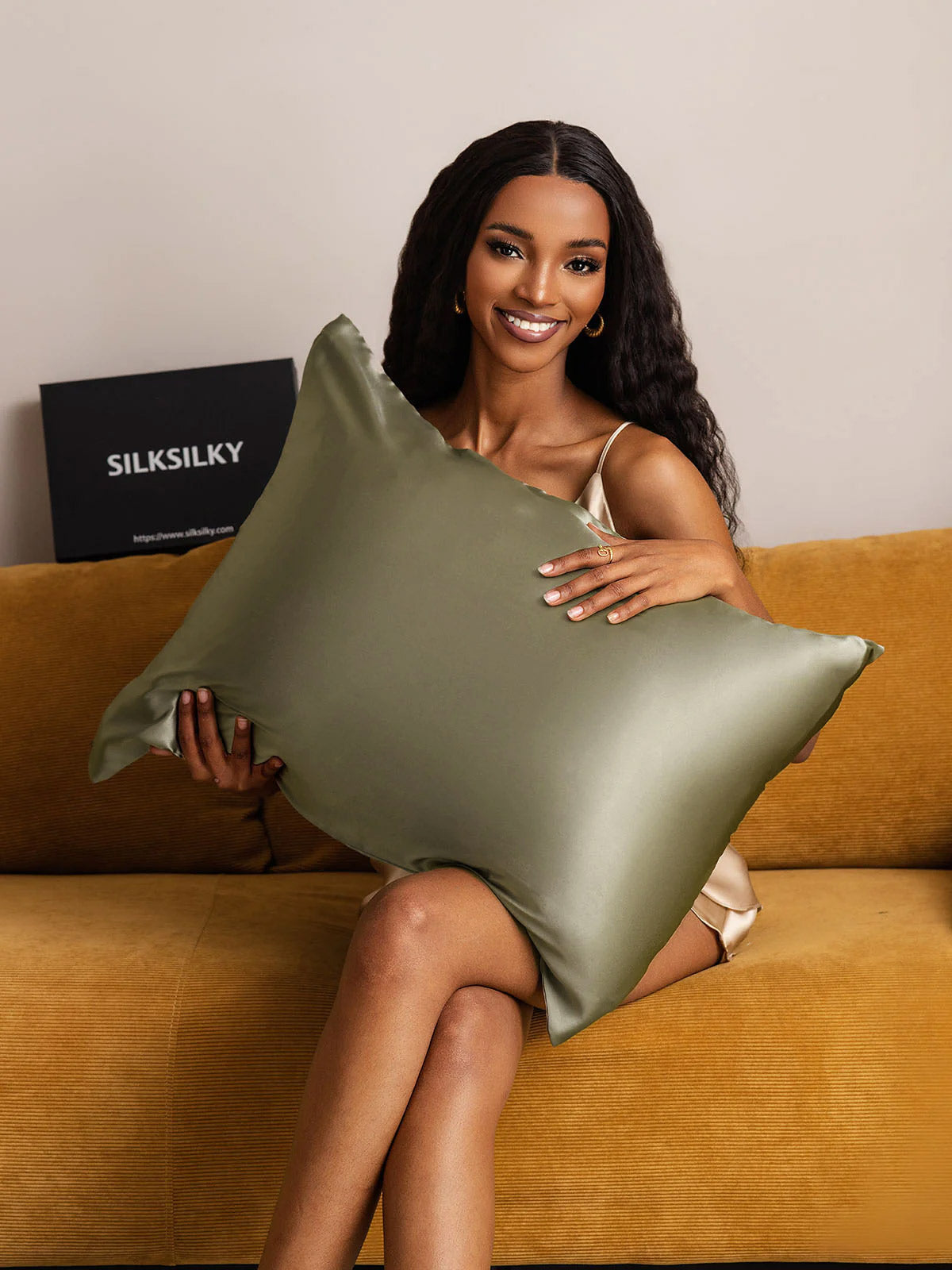 [Olijfgroen] SilkSilky-NL 19Momme Pillowcase 003