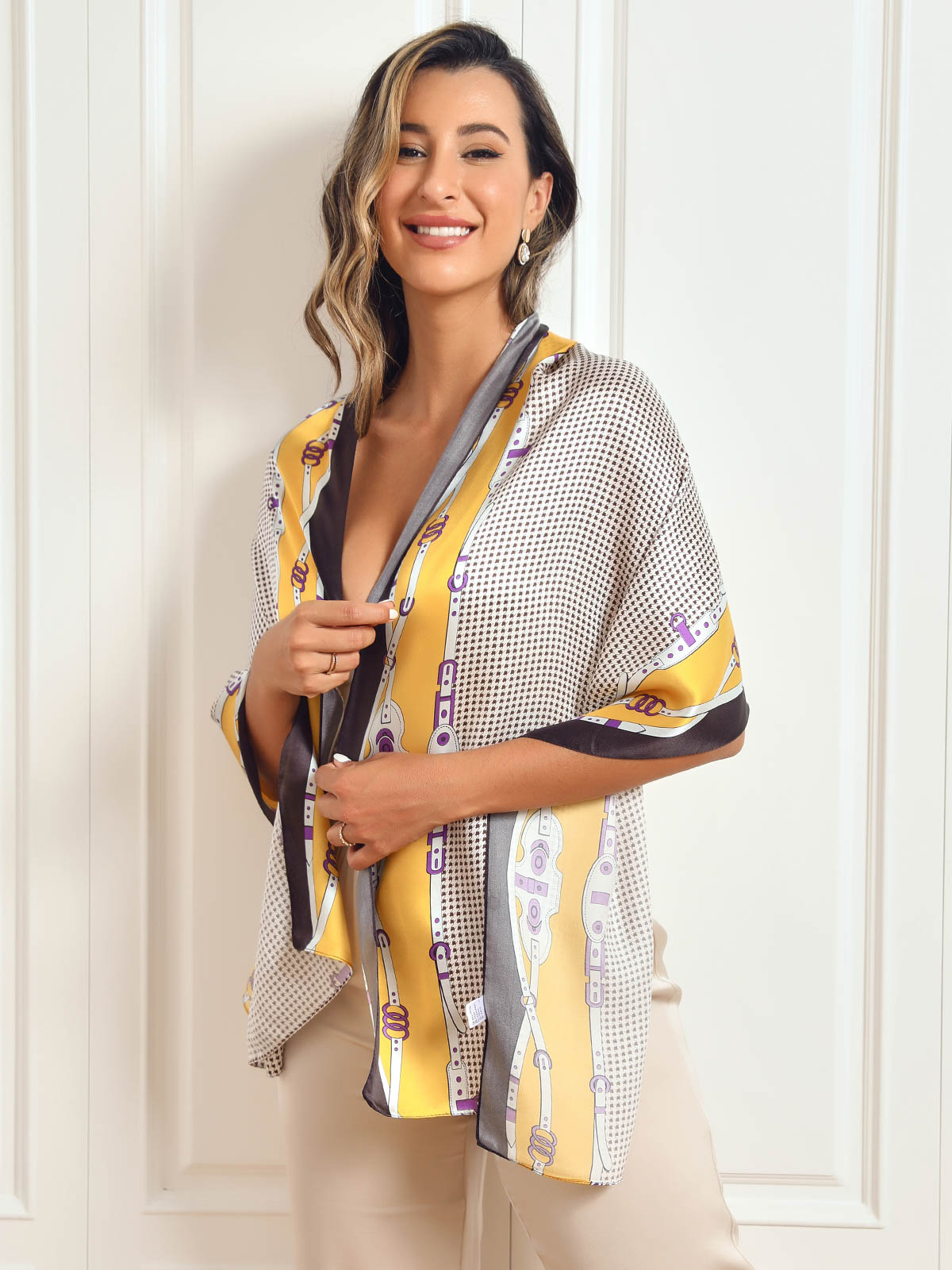 [P025] SilkSilky-NL Pure Silk Scarf 004
