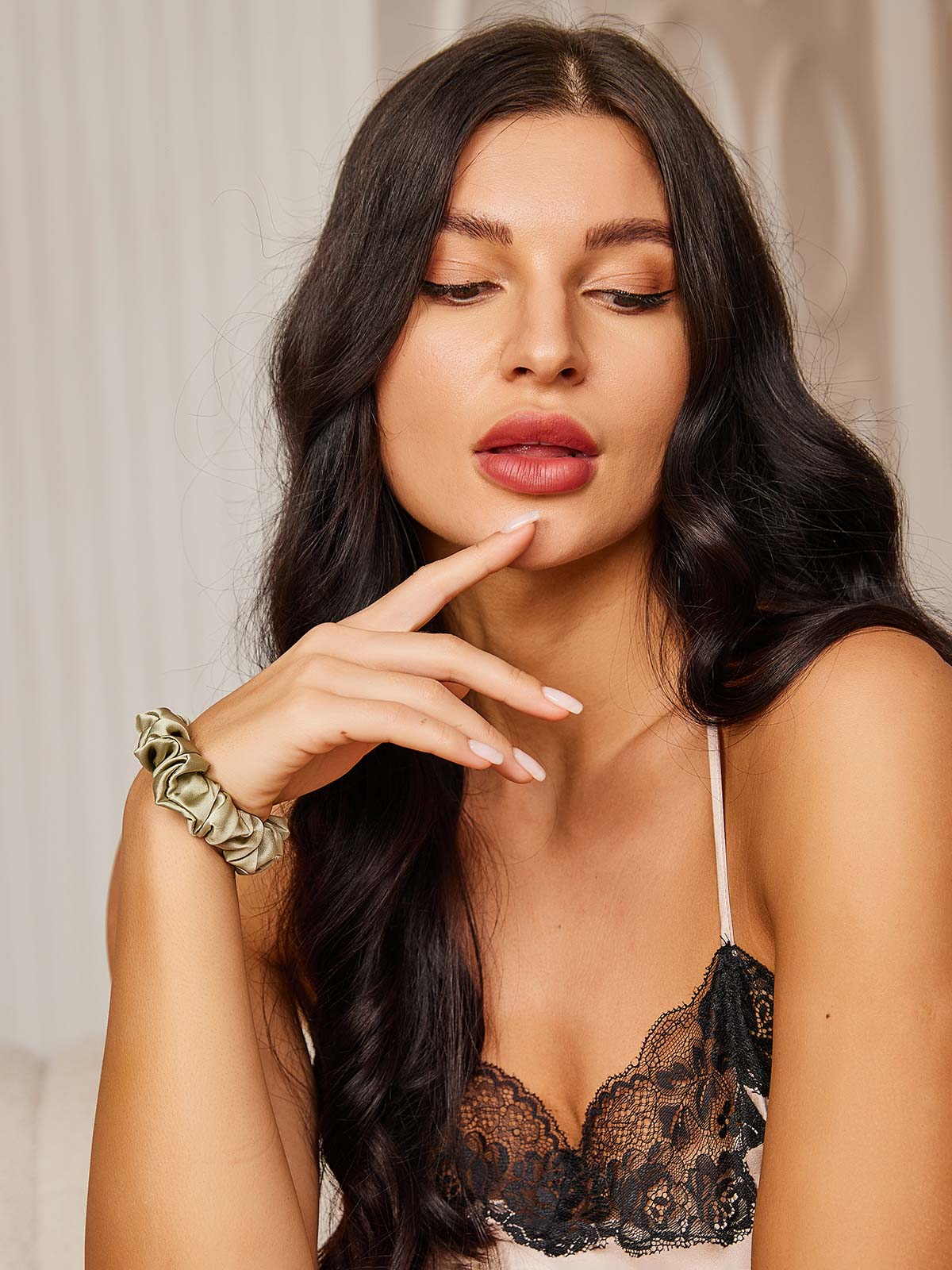 [Mintgroen] SilkSilky-NL 19Momme Scrunchie 002