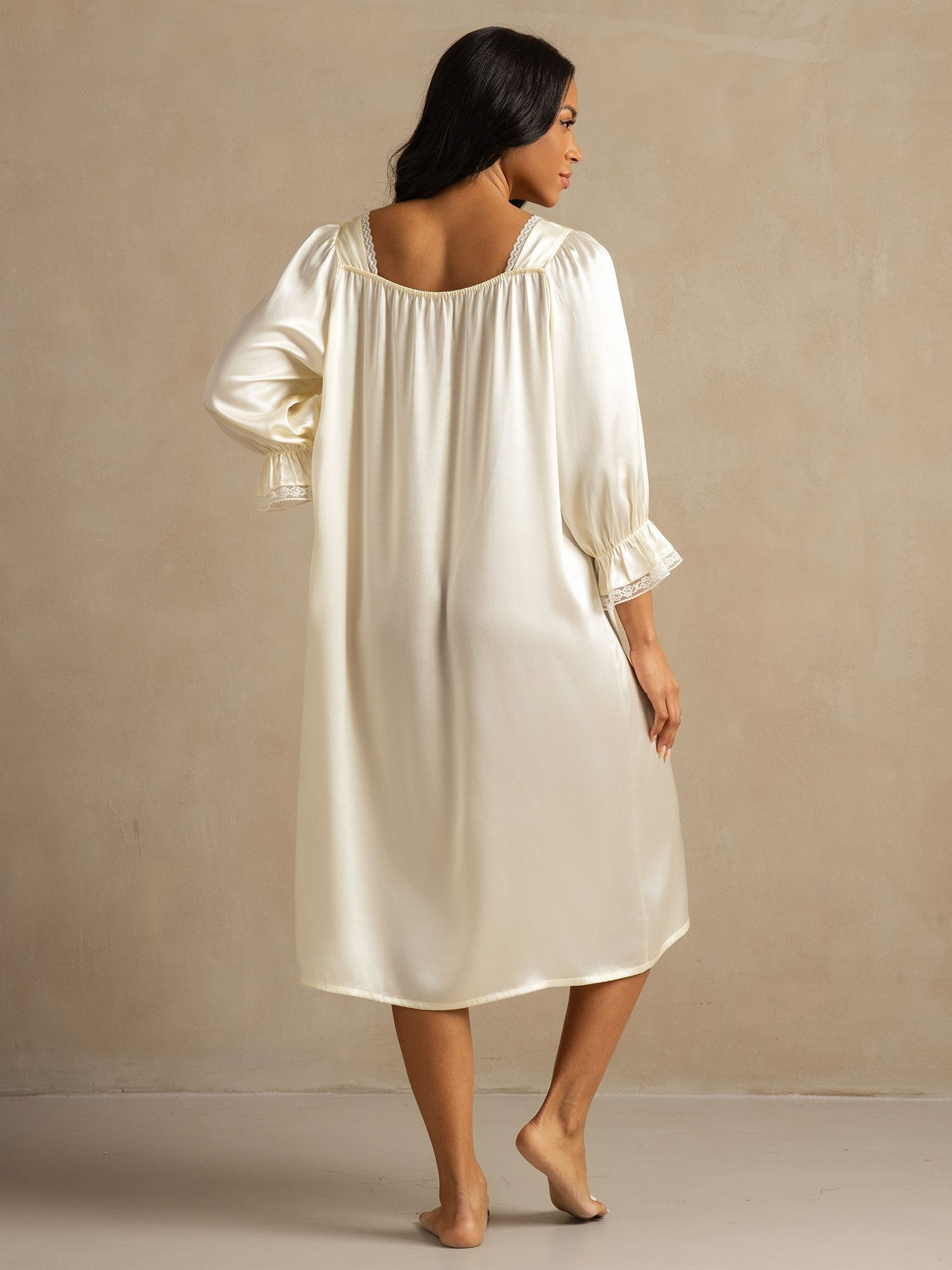 [Wit] SilkSilky-NL Zijde Nightgown 002