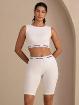 [Wit] SilkSilky-NL Sleeveless Crew Neck Women's Outfit Sets 001