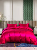 SilkSilky NL 25Momme Pure Silk Bedding Set Wijn 005