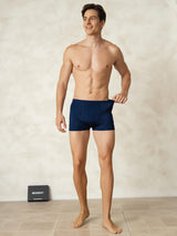 [Donkerblauw] SilkSilky-NL Zijde Gebreid Mens Underwear 004