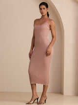 [Roze] SilkSilky-NL Square Neck Jurk 004