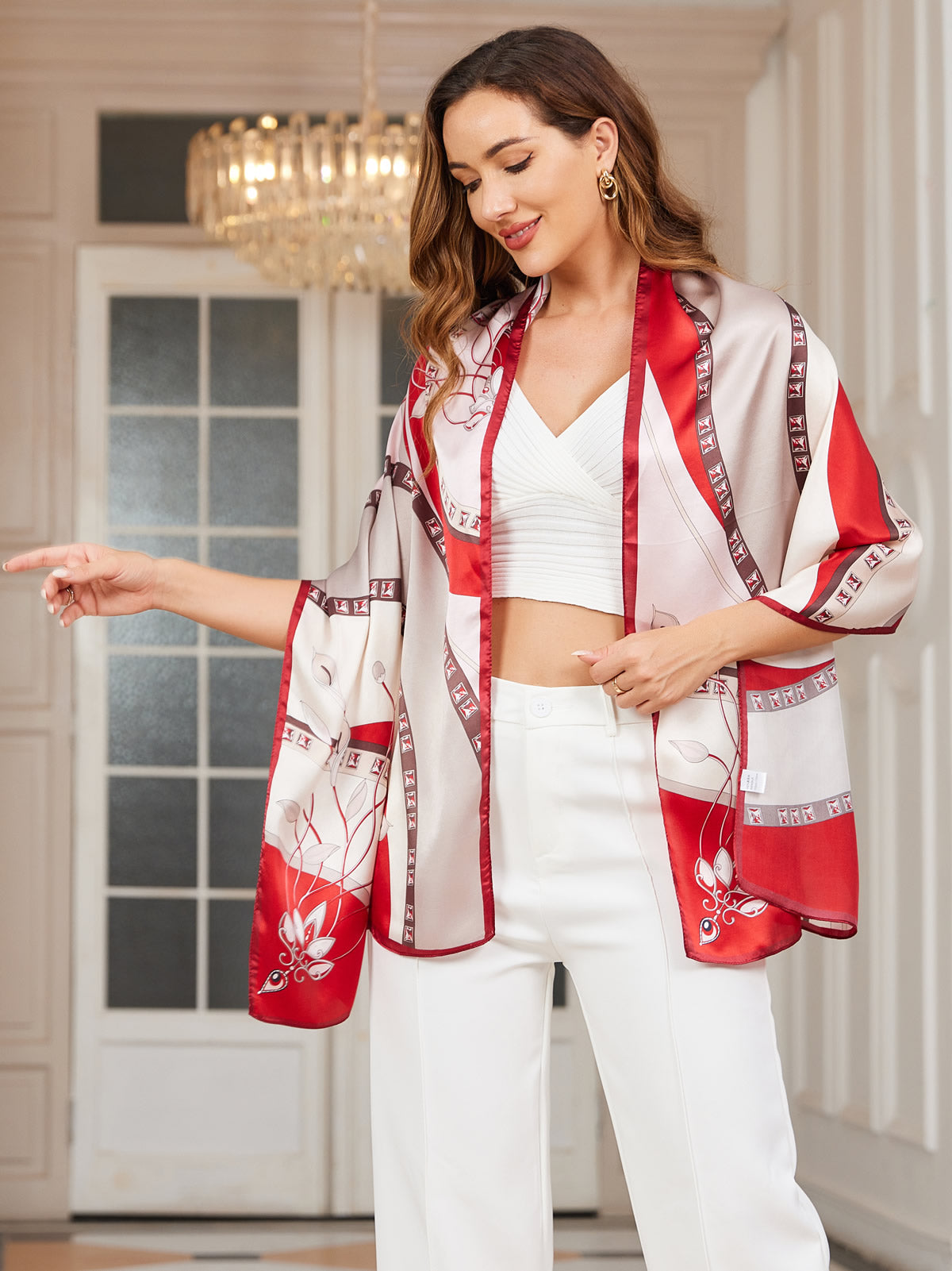 [P031] SilkSilky-NL Pure Silk Scarf 001