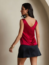[Wijn] SilkSilky-NL Sleeveless V Neck Cami-Top 002