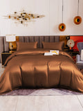 SilkSilky NL 19Momme Pure Silk Bedding Set Koffie 005