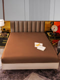 SilkSilky NL 22Momme Pure Silk Sheet Koffie 001