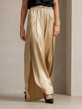 [Champagne] SilkSilky-NL 19Momme Zijde Womens Pants 010