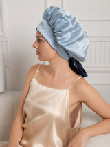 [Donkerblauw] SilkSilky-NL Slaapmutsen 007