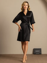 [Zwart] SilkSilky-NL Half Sleeve Dames Kamerjas 005