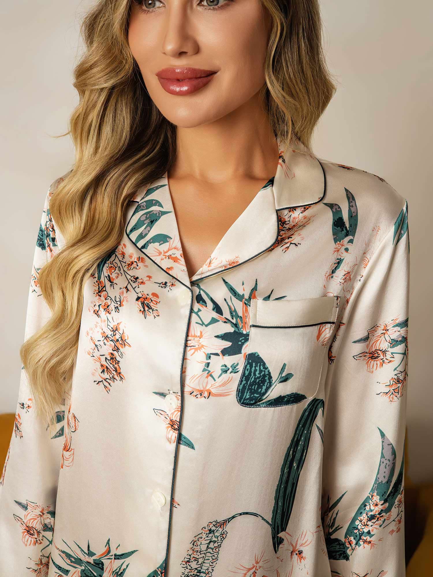 [Tropisch Regenwoud] SilkSilky-NL Womens Pajamas 003,