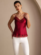[Wijn] SilkSilky-NL V Neck Cami-Top 003