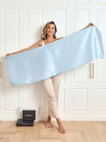 SilkSilky NL Pure Silk Scarf Lichtblauw 002