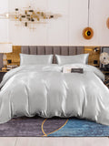 SilkSilky NL 19Momme Pure Silk Bedding Set Zilver 001