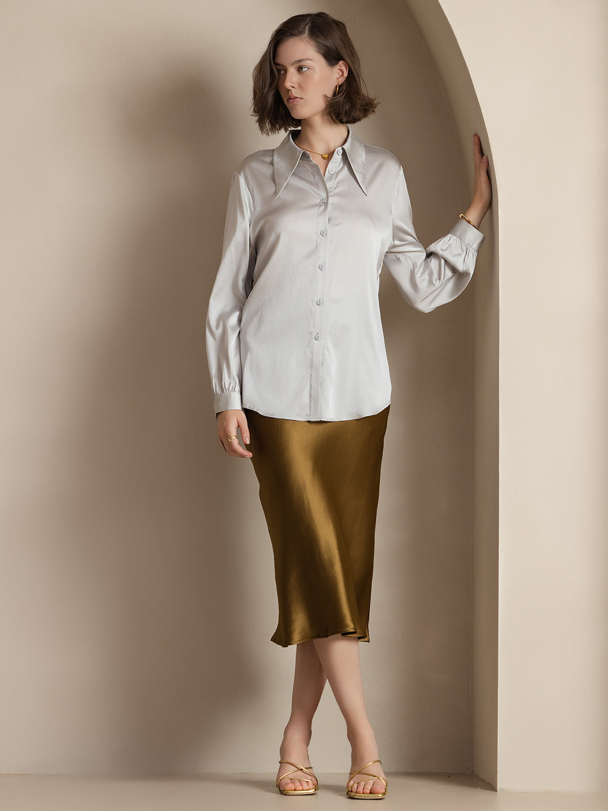 [Bruin] SilkSilky-NL 19Momme Pure Silk Skirt 005