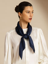 [Donkerblauw] SilkSilky-NL Sjaal 002
