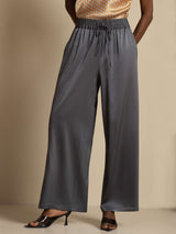 [Donkergrijs] SilkSilky-NL 19Momme Womens Pants 003