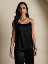 [Zwart] SilkSilky-NL Spaghetti Strap Cami-Top 003
