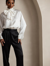 [Zwart] SilkSilky-NL 19Momme Zijde Womens Pants 003